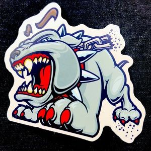 BullDog Bite  Single Decor Accent Waterproof Sticker